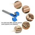 thumbnail image 5 of Uxcell T Slot Cutter Rabbet Router Bit 1/4" Shank 1-3/8" x 1/4" 2 Wing Carbide Slotting Cutter, 5 of 6