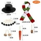 thumbnail image 4 of Wosthever Kit de decoración de muñeco de nieve de Navidad, bufanda, botón de madera, juego de disfraces de dibujos animados, juguetes para niños, Kits de decoración para fiestas Tipo 2 Wosthever HA046541-02, 4 of 6