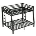 thumbnail image 5 of Bellemave Full XL Over Queen Bunk Bed, Metal Bunk Beds Frame with Guardrail & Ladders, Space Saving No Box Spring Needed Design for Small Room & Dorm, Noise Reduced, White, 5 of 10