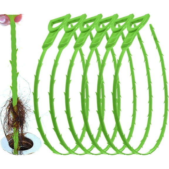 Snake Drain Clog Remover 10Pack 20 Inch Hair Drain Cleaner Tool for Sink Bathtub and Kitchen Tube (Green)