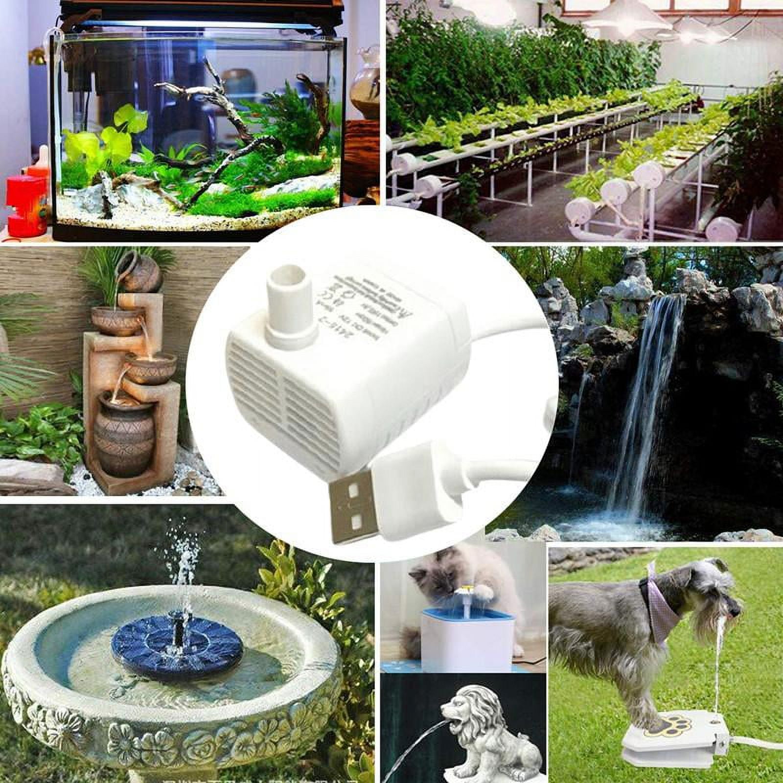 2x Pump, Cast Fountains Pump, Drinking Fountains Cat Water Dispenser Replacement, Fish Tank , Water Circulation
