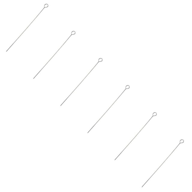 Brochettes en Forme de Cylindre en Métal pour Barbecue, Brochettes en Acier Inoxydable, Brochettes Réutilisables Lavables au Lave-Vaisselle, Poignées Résistantes à la Chaleur, Ensemble de Cuisson Extérieur