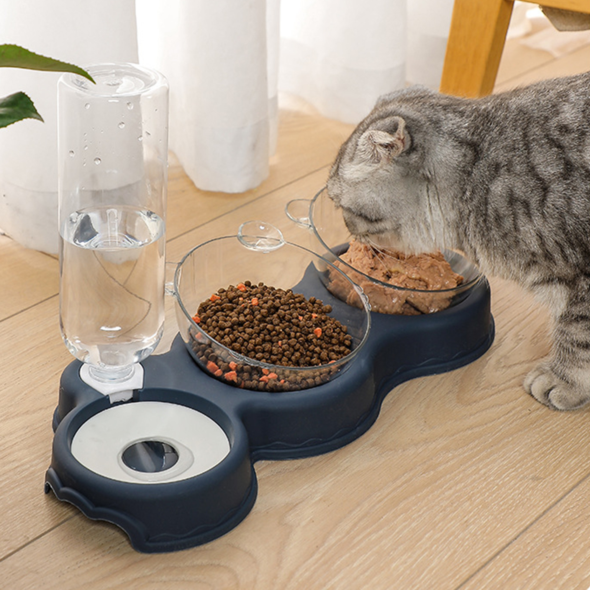 Ptlom Automatic Water Refilling Pet Feeding Bowl, Dog Cat Food