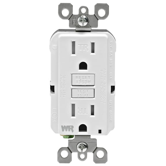 Leviton R92-GFWT1-0KW 15 Amp White SmartlockPro Self-Test GFCI