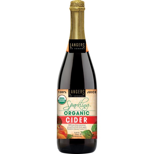 Langers Organic Sparkling Apple Cider, 25.4 Fl Oz, 1 Count Walmart
