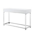 thumbnail image 3 of Posh Briar 2-Drawer Metal Console Table with Acrylic Legs in White/Chrome, 3 of 8
