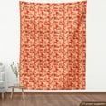 thumbnail image 4 of Vintage Sofa Upholstery Fabric by the Yard, Floral Theme Abstract Fantasy Wrapping Flower Texture Image, Decorative Fabric for DIY and Home Accents, Scarlet Apricot by Ambesonne, 4 of 5