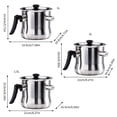 thumbnail image 3 of YIEMEEN Ergonomic Handle Stainless Steel Double Wall Boiler Pot Saucepan With Whistles Port And Lid For Boiling Milk Sauce Pastas, 3 of 13