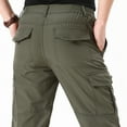 thumbnail image 4 of Men's Work Pants Utility Flex Cargo Pants Classic-Fit Water Resistant Lightweight Tactical Hiking Pants Green M, 4 of 6