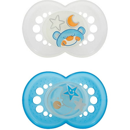 Mam - Night 6+ Silicone Pacifier 2 Pack