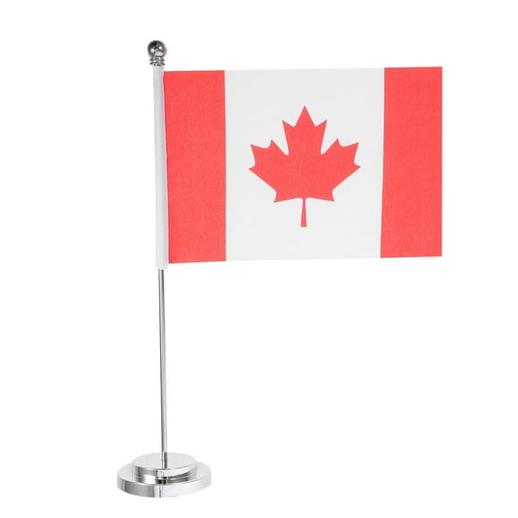 Masteelf Mini Canada National Flag Miniature Desk Flag For Office Table Decoration Desktop Canada National Day Decoration Small Polyester Banner