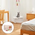 thumbnail image 1 of WEUVEB Lit Suspendu pour Chat en Fer Décoratif Beige 1 Pce pour Usage Intérieur, 1 of 7