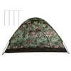 Two Person Outdoor Camping Hiking Waterproof 4 Season Folding Tent Sun Shelter UV Protected Moistureproof Tent Camouflage