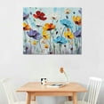 thumbnail image 2 of COMIO Colorful Flower Wall Art Floral Picture Canvas Posters Print Modern Abstract Artwork Framed For Living Room Bedroom Wall Painting Home Decor - 20x16 Inch, 2 of 3