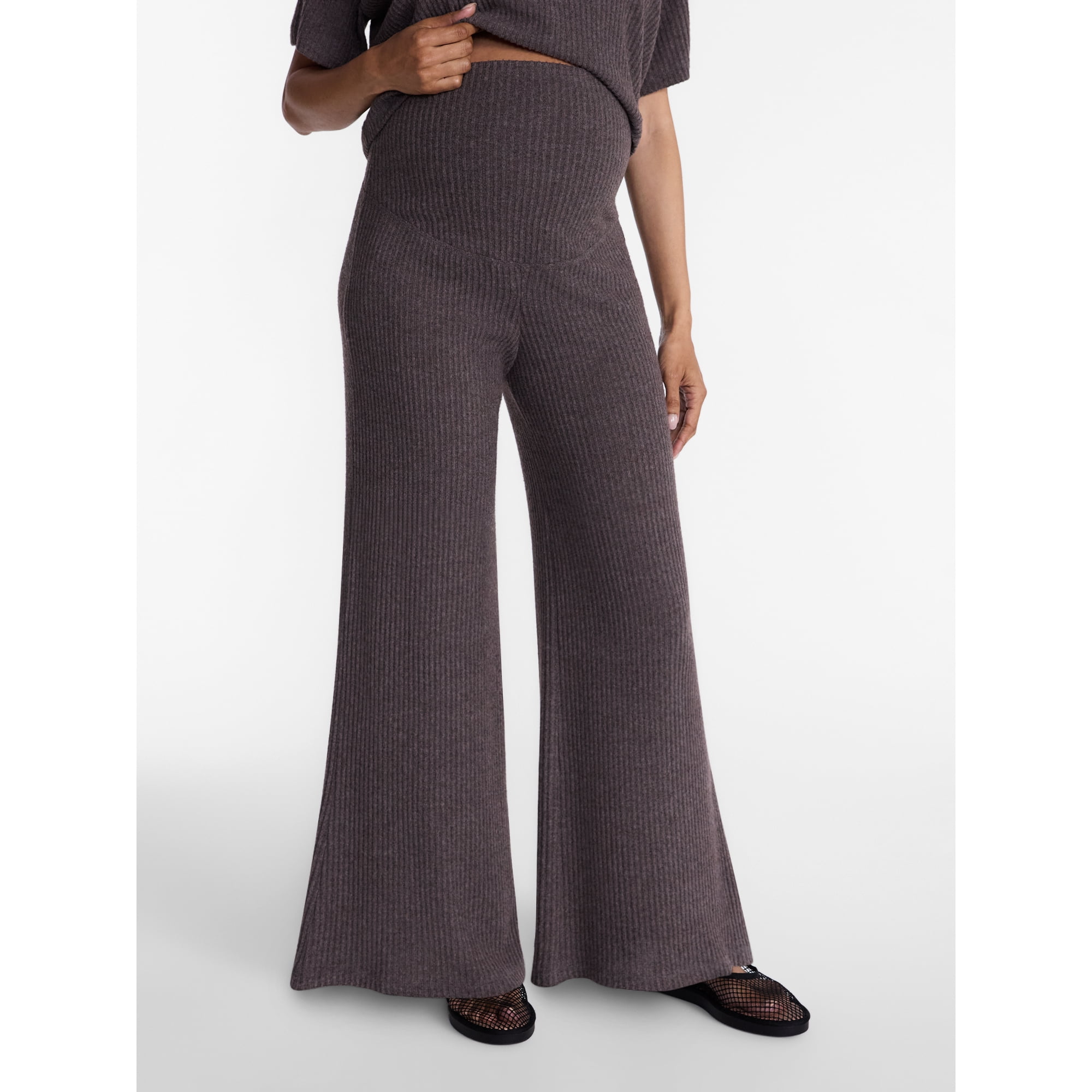 Ingrid & Isabel For Every Belly Women's Maternity Ribbed Pants, 29'' Inseam, Sizes S-XXL