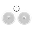 thumbnail image 1 of Pyle PDIC60 6.5 Inch 250 Watt 2 Way In Wall/Ceiling Home Speaker System (3 Pair), 1 of 8