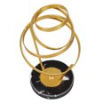 thumbnail image 3 of Abstract Swirl Sculpture Strong Metal Round Base Elegant Gold Color Geometric Sculpture for Family Office Library Cafe, 3 of 9