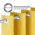 thumbnail image 3 of Deconovo Silver Printed Blackout Curtains - 2 Panels, Wave Dots Pattern, Grommet Top, 42"x84", Thermal Insulated Drapes for Bedroom & Living Room, Mellow Yellow, 3 of 5