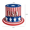 thumbnail image 3 of Patriotic Top Hat, with American Flag, Red White Blue, Classic Festive Look, Fit For Holiday Celebration, Costume Event, Themed Party Independence Day 250th Anniversary, 3 of 7