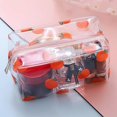 thumbnail image 4 of Bolsas de cosméticos transparentes Lindas bolsas de maquillaje transparentes de frutas de melocotón Organizador de artículos de tocador portátil impermeable Bolsa de cosméticos para mujeres, 4 of 5