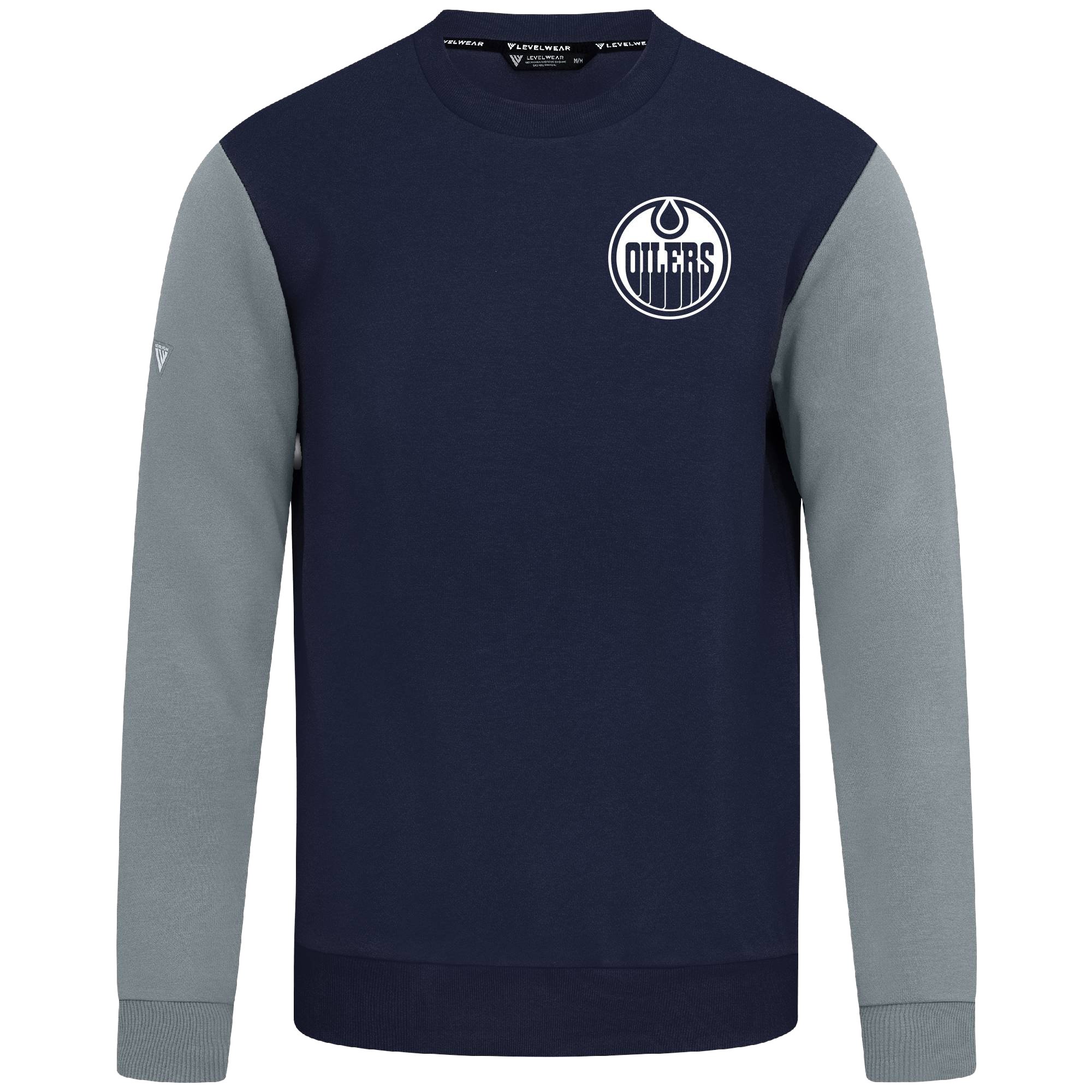 Men's Levelwear Navy/Gray Edmonton Oilers Ultimate Response Sweatshirt