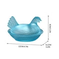 thumbnail image 2 of chaungfeng Chicken Glass Candy Dish with Lid, Rural Candy Jar Snack Bowl Cookie Jar Hen Shape Easter Candy Buffet Jars Kitchen Storage Jar - 4.7"x3.2"x3.1" - Blue, 2 of 6