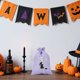thumbnail image 3 of Bolsas con cordón para Halloween, coloridas bolsas de arpillera para guardar joyas y fiestas., 3 of 6