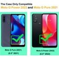 thumbnail image 2 of for Moto G Power 2022 & Moto G Pure Case,Heavy-Duty Tough Rugged Lightweight Slim Shockproof Protective Men Women Phone Case Cover for Motorola G Power 2022 (6.5",2022)[Black], 2 of 7