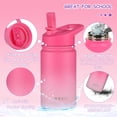 thumbnail image 4 of Mininoo Kids Water Bottle with Straw, Insulated 12 oz Water Bottle for Kids with Straw Lid and Chug Lid for Toddlers, Girls, Boys, 4 of 8