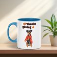 thumbnail image 3 of Happy Thanksgiving Miniature Pinscher with Turkey Pumpkins Autumn Vibes 11oz Accent Two-tone Mug Mini Pin Dog Lover Coffee Tea Cup - 12018, 3 of 5