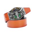 thumbnail image 4 of Western Style Cinturón De Cuero Para Hombre Cowboy Belt Buckle marrón Hugo Cinturones de vaquero occidentales, 4 of 8