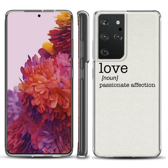 Slim-Fit Lightweight Protective Phone Case compatible with Samsung Galaxy S21 ULTRA 5G, by OneToughShield ® - Dictionary/Love