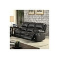 thumbnail image 3 of Benjara 81 Inch Motion Reclining Sofa, Padded Rocking Seats, Black Faux Leather, 3 of 7
