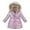 Pink, variant on Mercatoo Girl Heavyweight Puffer Winter Coats Kids Parka Fl𝐞ece Thicken 𝗦now Outwear Cozy 𝗛ooded Jacket Windproof Clothes
