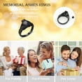 thumbnail image 4 of Heart Cremation Jewelry Urn Cremation Ring for Ashes Stainless Steel Hold Loved Ones Ash Keepsake Finger Ring Urn Locket Memorial Jewelry for Women, 4 of 9