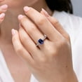 thumbnail image 4 of ANGARA Natural Octagonal 2.4 ct Tanzanite Cocktail Ring with Diamonds in 14K White Gold for Women (Size-9x7mm) | December Birthstone, Anniversary, Jewelry Gift for Women | Natural Tanzanite Ring, 4 of 11