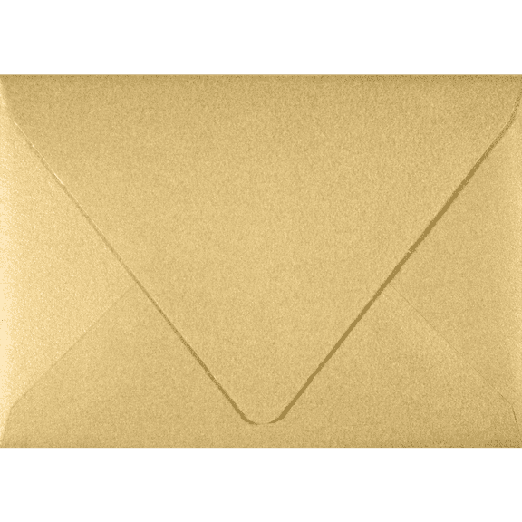 LUXPaper 4Bar A1 Contour Flap Invitation Envelopes, 3 5/8 x 5 1/8, Blonde Gold Metallic, 81lb, 50 Pack