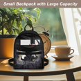 thumbnail image 5 of Eheartsgir Black Cat Pattern Zipper Mini Backpack, Easy to Carry Travel Daypack with Practical for Work Outdoor, 5 of 8