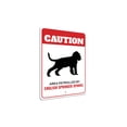 thumbnail image 3 of Patrolled By English Springer Spaniel Caution Aluminum Metal Decor Sign - 10x14 inches, 3 of 4