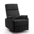 thumbnail image 1 of Korser Swivel Rocker Recliner Chair for Small Spaces Chenille for Living Room,Black, 1 of 7