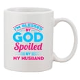 thumbnail image 1 of I'm Blessed By God Spoiled By My Husband Funny Wife DT White Coffee Mug, 1 of 2