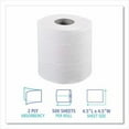 thumbnail image 4 of Boardwalk Two-Ply Toilet Tissue, Septic Safe, White, 4 1/2 x 4 1/2, 500 Sheets/Roll, 96 Rolls/Carton -BWK6155B, 4 of 5