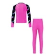 thumbnail image 2 of zdhoor Girls Rash Guard Set Sun Protection Swimsuit Swim Top with Swim Legging Set UPF 50+ Swimwear Hot Pink 6, 2 of 7
