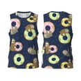 thumbnail image 2 of Gaeub Sloth with Donuts Men's Mesh Basketball Jersey, Quick-Drying Sleeveless Top S-4XL, Loose Muscle Tank Top -4X-Large, 2 of 9