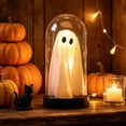 thumbnail image 5 of Halloween Night Light Ghost Cloche Dome Color Changing LED Battery Tabletop Lamp by OVFUIZ, 5 of 6