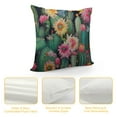 thumbnail image 4 of COMIO  Watercolor Cactus Throw Pillow Cover Green Plants Succulent on Desert Exotic Blossom Cozy Square Cushion Case for Men Women Boys Girls Room Home Decor, 4 of 5