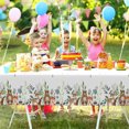 thumbnail image 6 of KAINSY Jungle Animals Birthday Table Cloths Covers Woodland Party Plastic Disposable Safari Tablecloths Waterproof 54 x 108inch 3pcs, 6 of 7