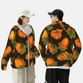 thumbnail image 6 of Balery Orange Pumpkin Men's Women's UPF 50+ Sun Protection Lightweight Hoodie Performance Long Sleeve Shirt for Fishing Running-Small, 6 of 9