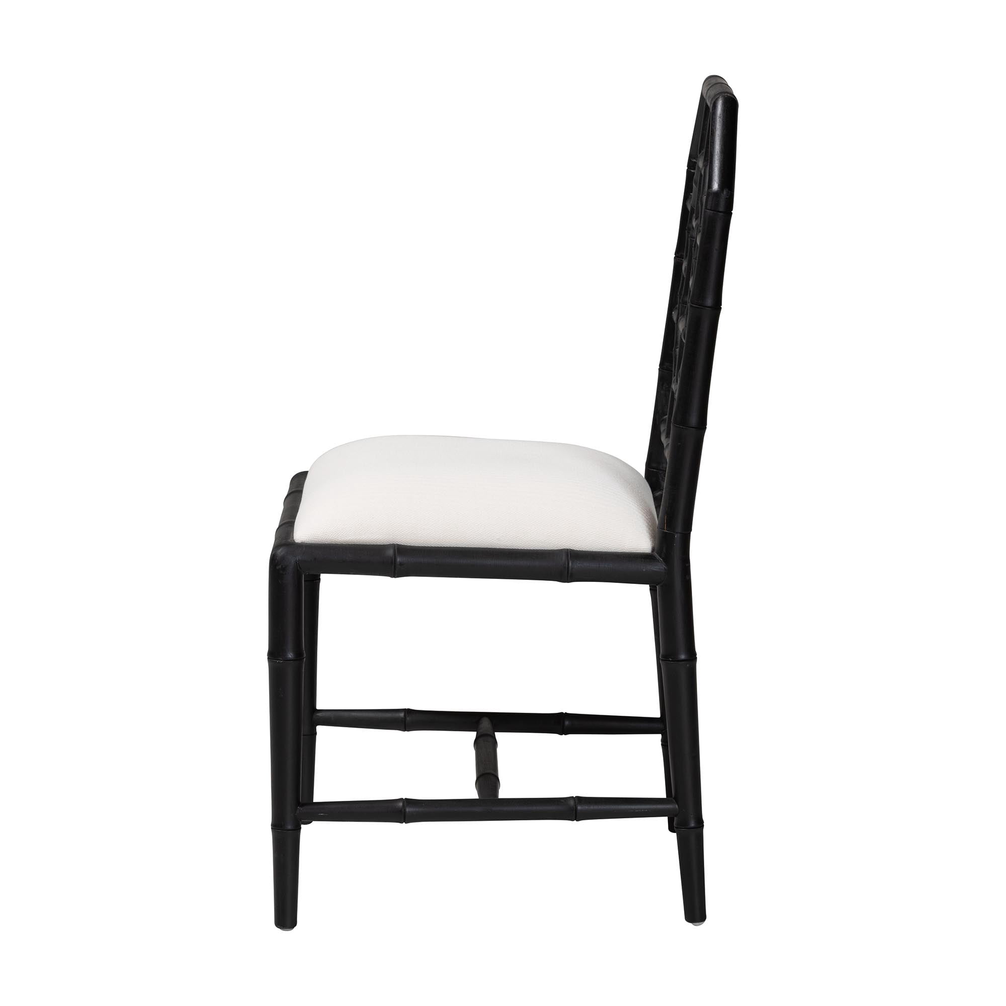 bali & pari Boone Boho Dining Chair, Dining Height 20.10", Black
