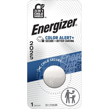 2025 Batteries (1 Pack), 3V Lithium Coin Batteries With 3-in-1 Child Shield